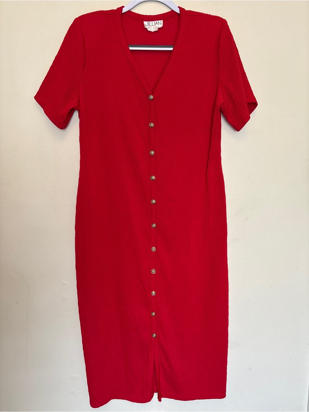 Vintage 90s Y2K Jillian Column Midi Dress Sz 12 Ribbed Whimsigoth Corporate USA